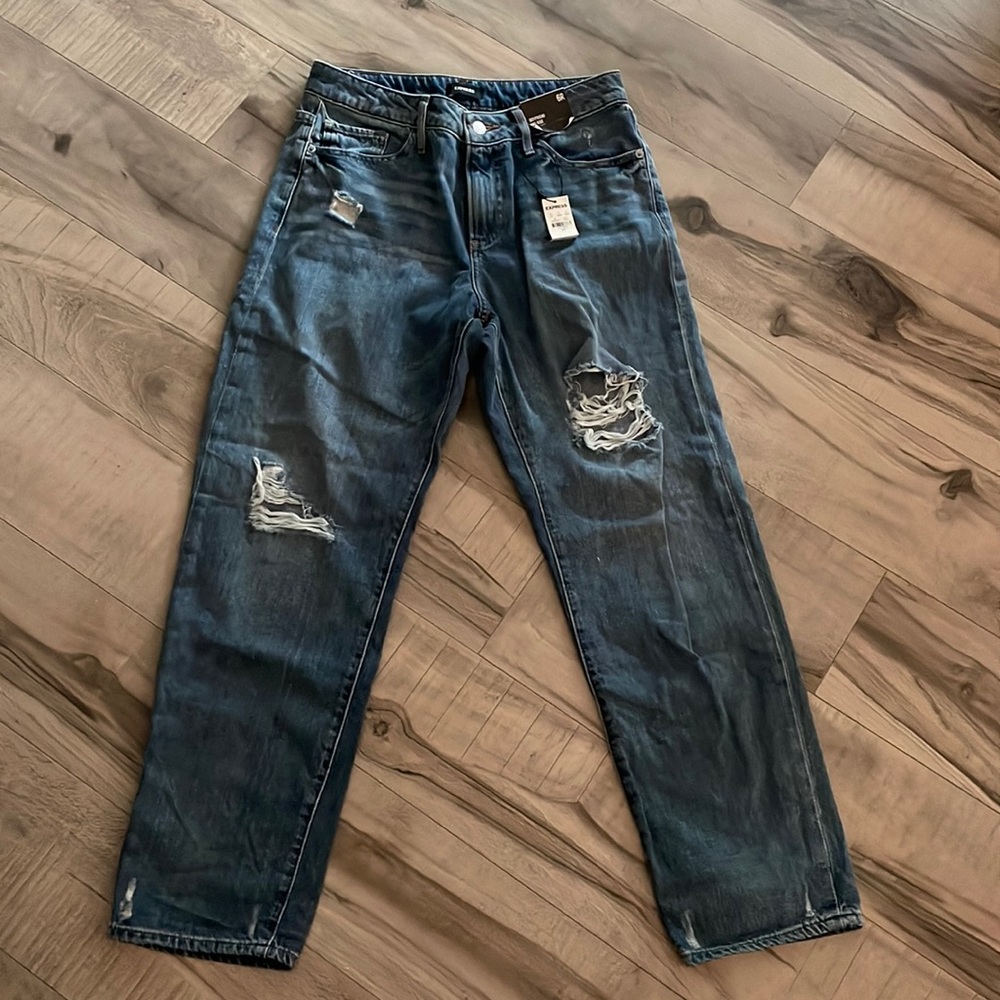 express boyfriend mid rise jeans